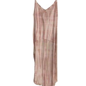 Express size  large High/ Low pink Tie Dye V -neck tank , great cover up